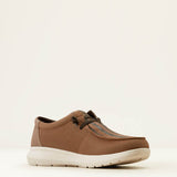 Ariat brown bomber suede shoes with American flag print, designed for comfort and style.