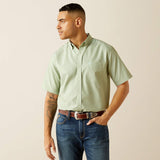 Ariat Mens Wrinkle Free Classic Fit Short Sleeve Shirt in Aqua 10058980