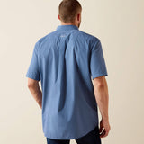 Ariat Men's Wrinkle Free Case Classic Fit Shirt - Ensign Blue Geo Print