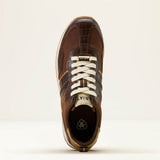 Ariat Ranch Runner Trainer | Women's Aged Tan & Luxe Espresso Croc Print Casual Sneaker
