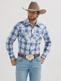 Wrangler Retro® Long Sleeve Shirt - Modern Fit - Blue 112365831