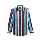 Wrangler® Vintage Inspired Long Sleeve Shirt - Classic Fit - Blue Raspberry