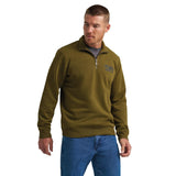 Wrangler® 1/4 Zip Fleece Pullover - Regular Fit - Dark Olive - 112384015