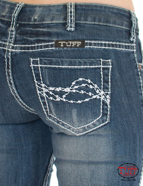Women's Edgy Jeans #C01-JEDGYJ-MWH Cowgirl Tuff– Circle H
