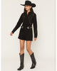 Rock & Roll Embroidered Romper in Black BWR2J09401