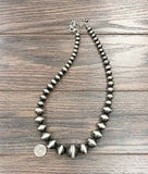 Handmade 24" Very-Big Navajo Bead Necklace