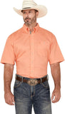 Wrangler Men's George Strait By Solid Short Sleeve Button-Down Stretch Western - 112346543