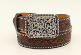 Ariat Youth Floral Crystal Buckle and Belt