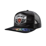 Ariat Mens Cap Snap Back Camo Patch Black