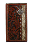3-D BELT CALF HAIR CONCHO RODEO BROWN