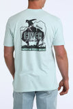 CINCH MEN'S BUCKING COWBOY SHORT SLEEVE TEE