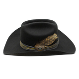 Charlie 1 Horse Daredevil Women's Wool Felt Western Hat with feather detail and decorative band.