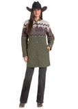 Panhandle Slim Women's Quilted Border Jacket in Olive