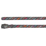 Catchfly Girls' multicolor canvas steer embroidered belt with removable buckle.