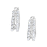Montana Silversmiths Minimal V Stirrup Earrings featuring sparkling accents and a sleek design.
