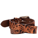 Hooey "Gambler" Brown/Black Filigree Belt