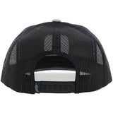 Back view of Hooey hat showing black mesh and adjustable snapback detailing.