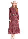 Panhandle Slim Diamond Print Long Dress LWD2R09655