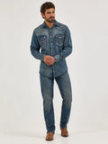 Wrangler Cowboy Cut® Long Sleeve Western Denim Snap Work Shirt