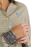 CINCH Women's Button Down Cream Print