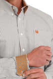 Cinch - Mens Long Sleeve Plaid Western Shirt featuring a button down collar and checkered design.