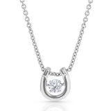 Montana Silversmiths Dancing Birthstone Horseshoe Necklace NC4742-FEB