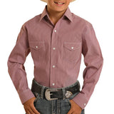 Panhandle Maroon Pinstripe Shirt Flex Tech