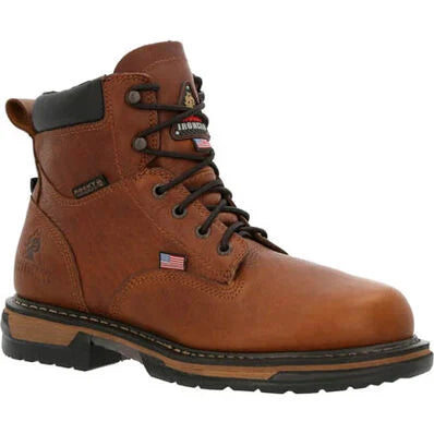 Rocky Mens Ironclad USA Waterproof Leather Pull On Work Boots Brown Size 12 M Rocky IronClad Waterproof Work Boot – Rocky Boots main image 3
