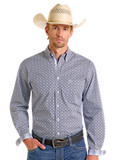 Panhandle Slim Blue Long Sleeve Button Shirt