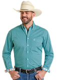 Panhandle Slim Turquoise Long Sleeve Button Shirt