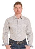 Rock & Roll Mens 2 pocket Floral Print Snap Shirt