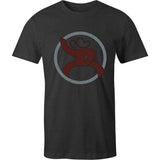 Hooey Roughy 2.0 charcoal tee with grey and maroon logo, perfect for an athletic fit and soft feel.