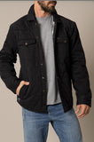 Kimes Ranch Men's Black Dickson Jacket with quilted design, stylish look for casual wear.