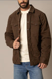 Kimes Ranch Men's Brown Dickson Jacket, stylish and durable, featuring snap closure and pockets.