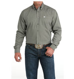 Cinch Olive Diamond Print - Mens Shirt
