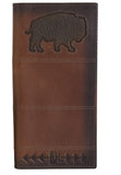 Red Dirt Hat Co. Brown Leather Buffalo Cut-Out Rodeo Wallet