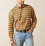 Ariat Mens Teddi Classic Fit Shirt Tan