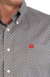 Cinch Long Sleeve Classic Gray with Red Logo Shirt