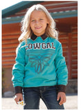 Cruel Girls Turquoise Cowgal Crew Neck Sweater