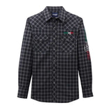 Wrangler® Logo Long Sleeve Shirt - Snaps - Black