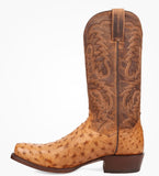 DAN POST - Marco Full Quill Ostrich Boot - Brass saddle