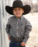 Cinch Toddler Boy's Paisley Long Sleeve Shirt MTW7061397