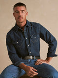 Wrangler® Western Long Sleeve Workshirt - Dark Denim