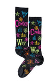 Lucky Chuck Cowboy All The Way Black Holiday Performance Boot Sock