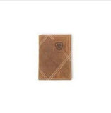 Ariat Trifold Cross Stitch Patch Medium Brown