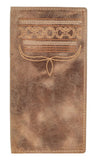 Hooey "Dalton" Smooth Brown w/Stitching Rodeo Wallet