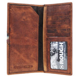 Hooey "Hawk" Rodeo Wallet Brown w/ Navajo Serape Print