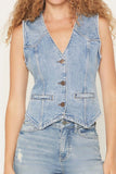 Wrangler Retro Womens Light Wash Denim Vest