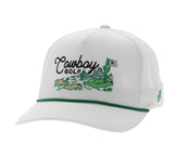 Hooey "Hooey Hills" hat in white featuring a golf course landscape design and comfortable Unifit technology.