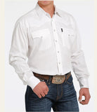 CINCH - MENS SOLID WHITE WESTERN SNAP SHIRT